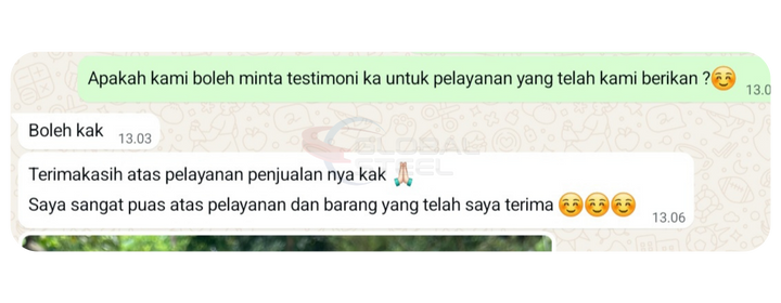 testimoni global steel 4