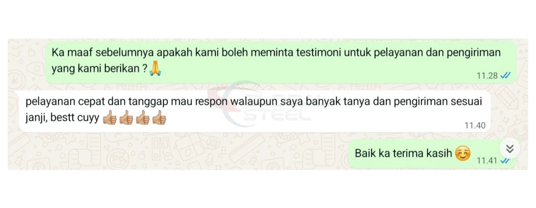 Testimoni Customer Global Steel 11 - Ghaly Uka