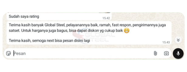 testimoni global steel 7