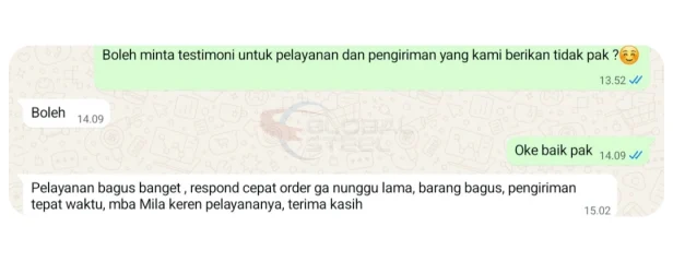Testimoni Customer Global Steel- 10 Zuhri Customer