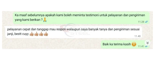 Testimoni Customer Global Steel 11 - Ghaly Uka