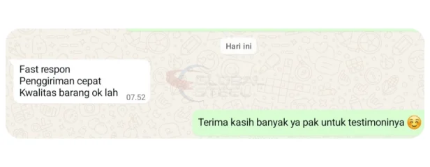 Testimoni Customer Global Steel 6
